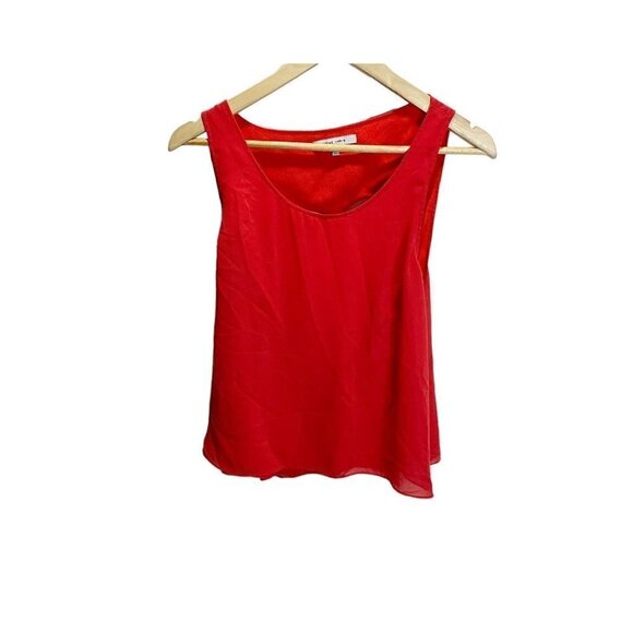 Naked Zebra Tops - Naked Zebra Womens Red Open Back Heart Sleeveless Blouse Lightweight Casual